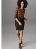 Aniston SELECTED Jerseykleid in zimt-schwarz-gemustert