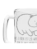 Mr. & Mrs. Panda Gravur Bierkrug Wombat mit Spruch in Transparent