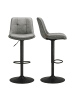 VASAGLE 2er-Set: Barhocker Monni in Grau - (B)47 x (H)(93-114) x (T)44 cm