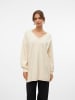 Vero Moda Long-Pullover 'VMGOLD' Weiß