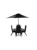 ebuy24 Gartenset Brekki 9-teilig Schwarz 90 x 150 cm