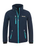 Trollkids Softshell Jacke "Preikestolen" in Marineblau / Türkis / Mint