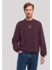 F4NT4STIC Sweatshirt Happy Flower Bestickt in maroon