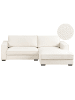 Beliani Ecksofa RENDERS in Weiß/Schwarz - (W) 257 x (H) 84 x (L) 136 cm linksseitig