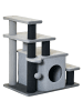 Pawhut Katzentreppe Grau 60L x 40B x 66H cm