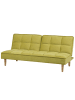 Beliani 3-Sitzer Sofa SILJAN in Grün/Braun - (W) 177 x (H) 80 x (L) 80 cm