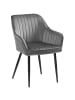 SONGMICS Esszimmerstuhl Tyra in Hellgrau-Schwarz - (B)62.5 x (H)85 x (T)60 cm