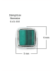 mantraroma 925er Silber - Ohrstecker (L) 9 x (B) 9 mm mit Malachit