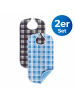 Maximex Speiseschürze kariert 2er Set, Speiseschürze kariert, 2er Set in Mehrfarbig