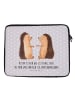 Mr. & Mrs. Panda Notebook Tasche Igel Liebe mit Spruch in Grau Pastell