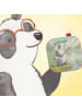 Mr. & Mrs. Panda Untersetzer Glas Panda Angeln Design ohne Spruch in Weiß