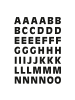 Fabfabstickers Bügelfolien „ABC“ in schlichter Schrift in Schwarz