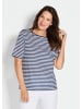 GOLDNER Stilvolles Streifenshirt für Damen in marine / weiß / geringelt