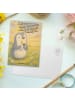 Mr. & Mrs. Panda Postkarte Pinguin Kommunion Design mit Spruch in Weiß