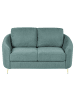 Beliani 2-Sitzer Sofa TROSA in Grün/Gold - (W) 153 x (H) 88 x (L) 86 cm