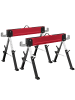 HOMCOM Sägebock-116L x 64B x 64-81H cm-Rot