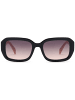 styleBREAKER Retro Sonnenbrille in Schwarz-Rose / Grau Verlauf