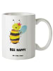 Mr. & Mrs. Panda Weiße Tasse Biene Happy mit Spruch in Weiß