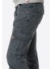 Timezone Cargohose Regular Fit Taschen Baumwolle Reißverschluss in Anthrazit