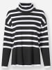 Heine Pullover in schwarz-ecru-geringelt