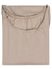 Alkato Damen Kurzarm Body mit Rundhalsausschnitt blickdicht Rippstoff in beige Modell 1