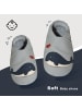 Yalion Lauflernschuhe Baby Leder Krabbelschuhe Wal Hellgrau