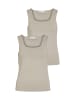 Vila 2er-SET Tank Top Bluse Figurbetont in Grau-2
