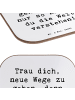 Mr. & Mrs. Panda Untersetzer Spruch Unbekannte Orte erkunden mit... in Weiß
