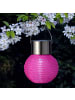 MARELIDA LED Solar Mini Lampion Gartenlampion D: 7cm in pink