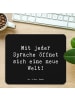 Mr. & Mrs. Panda Mousepad Spruch Sprachen lernen mit Spruch in Schwarz