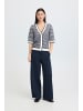 ICHI Kurzarm-Bluse IHARDINA Loose fit in BIRCH W TOTAL ECLIPS
