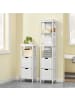 SoBuy Badezimmerschrank in Mattweiß - (W) 36 x (H) 145 x (L) 99 cm