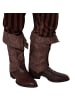 tectake Lange, gestreifte Satinhose, braun/weiß
