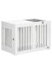 Pawhut Hundekäfig Weiß 80L x 50B x 56,5H cm