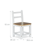 relaxdays Kinderstuhl in Weiß - (B)28,5 x (H)50 x (T)28 cm