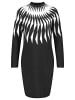 Gerry Weber Kleid Strick in Schwarz/Ecru/Weiss Gemustert