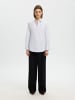 SELECTED FEMME Strukturiertes Slim Fit Hemd mit Hemdkragen in Bright White