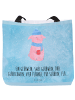 Mr. & Mrs. Panda Tote Bag Schweinchen Glühwein mit Spruch in Eisblau