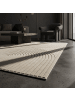KADIMA DESIGN Kurzflorteppich Skandi 3D-Bögen Waschbar Wohnzimmer in Creme