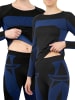 normani 2 x Thermooberteil Langarm Shirt Skiunterwäsche Unisex in Schwarz/Blau