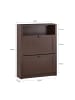 SoBuy Schuhkipper in Braun - (B)80 x (H)110 x (T)24cm