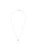 Amor Kette mit Anhänger Silber 925, rhodiniert in Blau