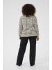 KAFFE curve Bluse langarm KCdiana Regular fit in Black Oyster/Turtledove Animal