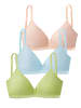 PETITE FLEUR Bralette-BH in pfirsich + air + limette
