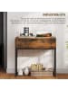 HOMCOM Konsolentisch-80L x 30B x 76H cm-Rustikal-Braun