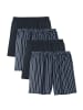 Calida Web-Boxershorts 4er Pack in Weiß/Dunkelblau
