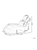 Beliani Chaiselongue SIMORRE in Grau/Schwarz/Silber - (W) 157 x (H) 82 x (L) 66 cm