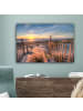 MuchoWow Leinwand bilder Sonnenuntergang Strand (BxH)