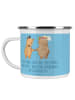 Mr. & Mrs. Panda Camping Emaille Tasse 25. Hochzeitstag Silberne... in Sky Blue
