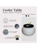 COOTAB Cooler Table Beistelltisch mit Acryl-Kühler Milano 40 cm in Champagner